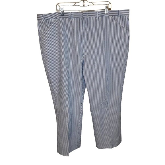VTG 70S HABAND‎ OF PATERSON MENS BLUE WHITE STRIPED TROUSER SLACKS PANTS NO SIZE - Picture 1 of 8
